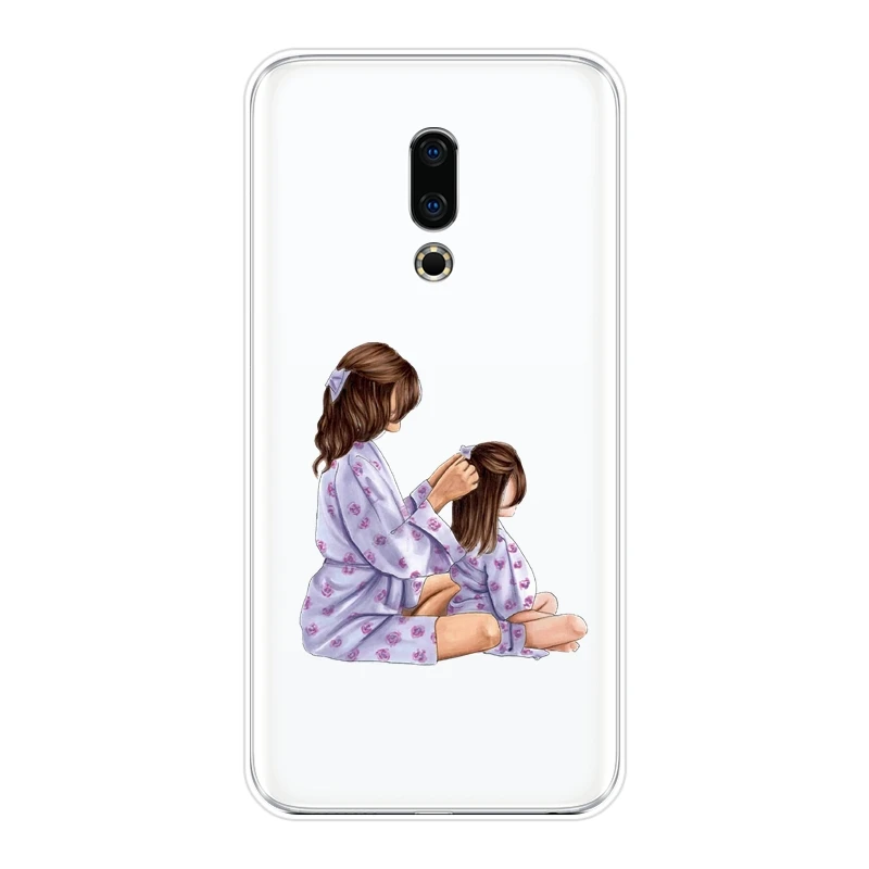 Мягкий чехол для телефона Meizu 15 Lite 16 Plus 16th 16x силиконовая задняя крышка мам детей