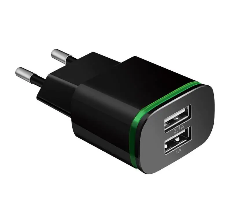 Для HUAWEI XIAOMI европейский и американский стандарт 5V 2A двойной USB светоизлучающее