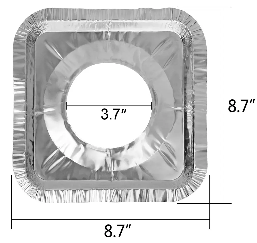 Aprint 60 штук алюминиевой фольги квадратной газовой плиты крышки горелки, одноразовые толстые нагрудники вкладыши крышки для газовой верхней части, 8," x 8,7"