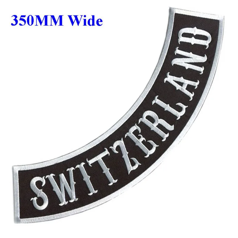Wholesale Switzerland motorcycle biker patches iron on patches for full back jackets clothing