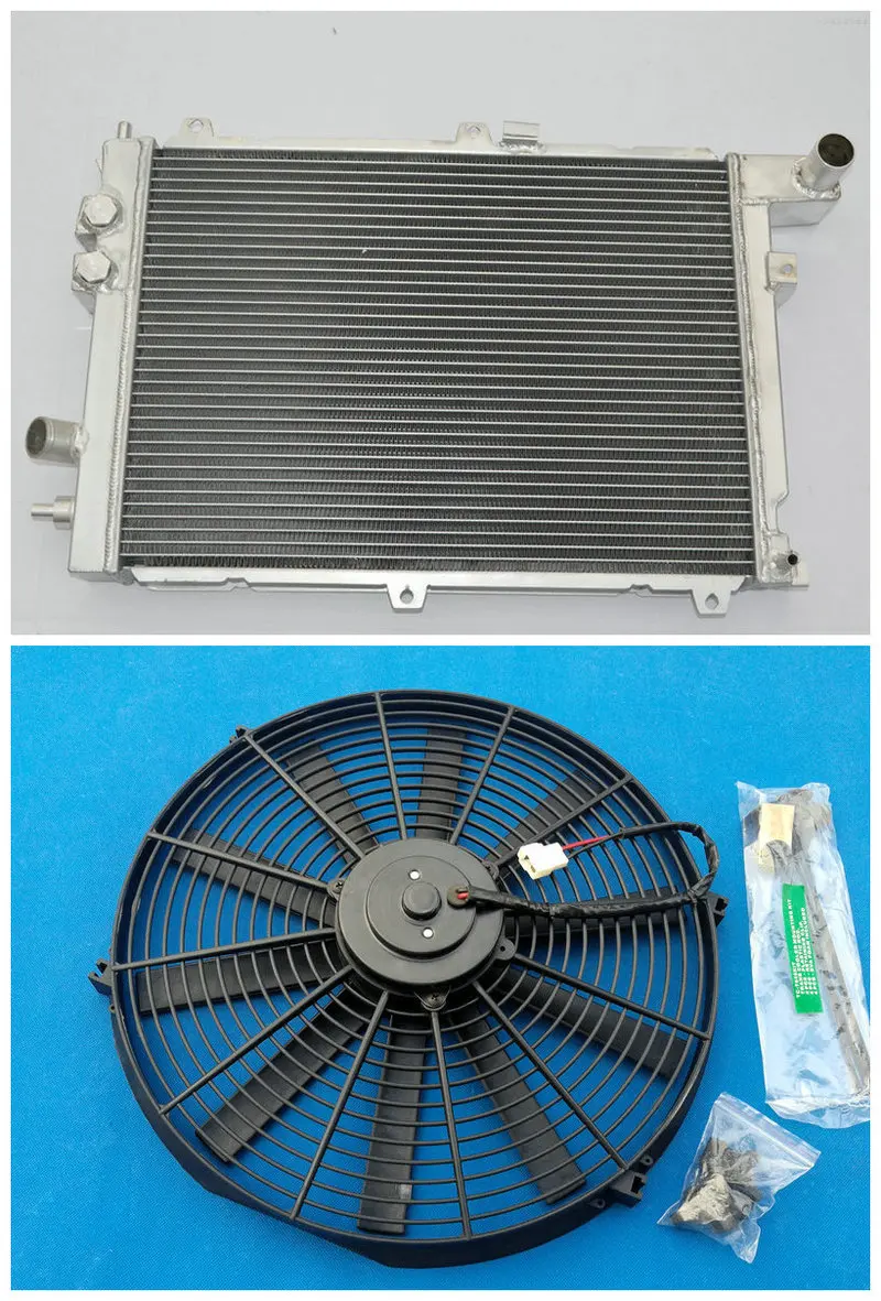 

2 Core 50MM Aluminum Alloy Radiator+Fan For Opel Vauxhall Calibra Turbo C20LET