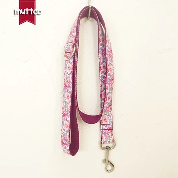 

MUTTCO retailing self-design particular personalized leash THE PURPLE FLOWER fashionable dog collars and leashes 5 sizes UDL049