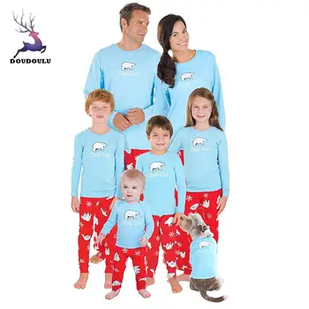 

Family Christmas Pajamas Set Warm Adult Kids Girls Boy Mommy Sleepwear Nightwear Mother Daughter Clothes Matching Outfits #SS