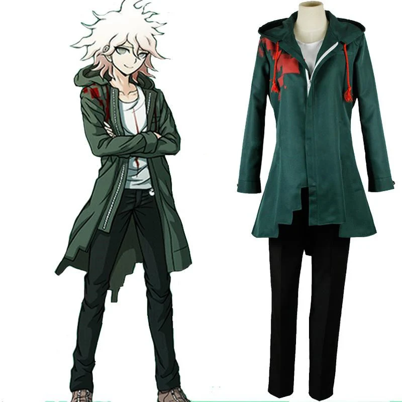 Супер Dangan Ronpa 2 Nagito Komaeda Косплей Костюм Danganronpa куртка наряд | Тематическая одежда и