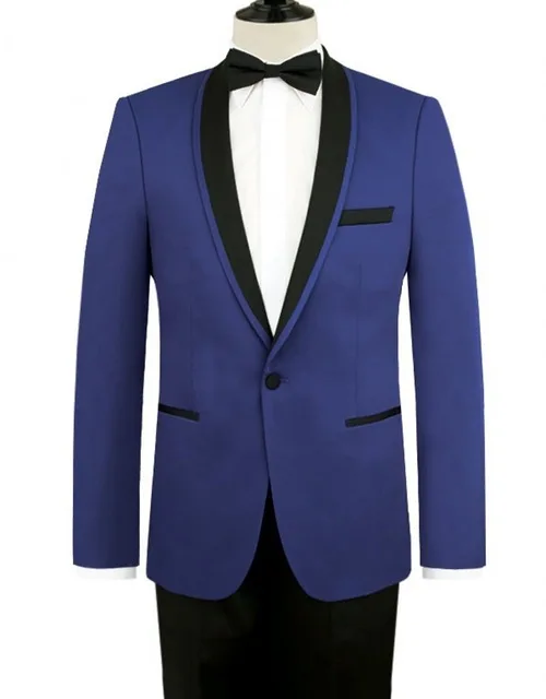 2017 Groomsmen шаль с лацканами смокинг для жениха синий мужские костюмы свадебные лучший мужчина праздничная одежда комплекты (куртка + брюки