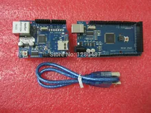 Free shipping ! Ethernet W5100 network expansion board SD card Shield for arduino with Mega 2560 R3 Mega2560 REV3 and usb cable