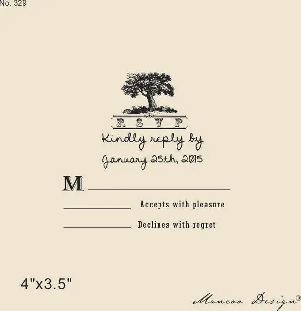 Custom Tree Rsvp Rubber Stamp To Create Response Cards Custom Tree Rsvp Rubber Stamp To Create Response Cards Wedding