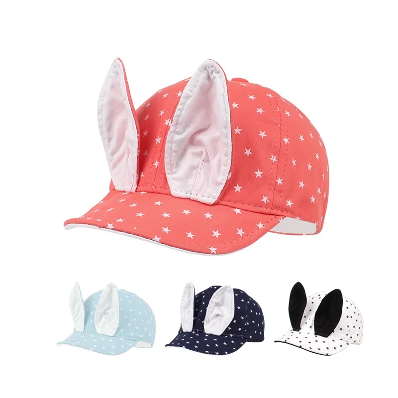 Fashion Baby Kids Hat Cartoon Baseball Cap Cute Rabbit Ears Summer Spring Infant Toddler Girl's Clothing 2019 | Детская одежда и