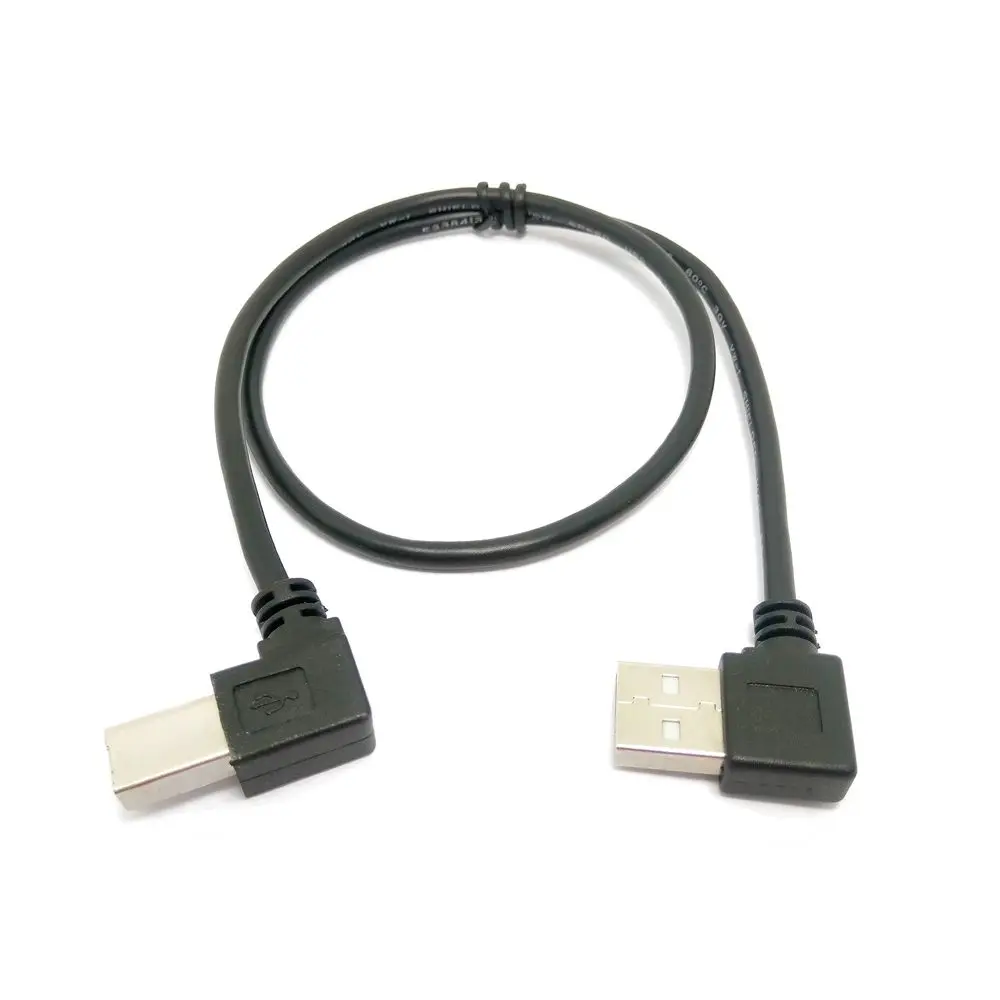 Кабель сканер для принтера 0 5 м 1 с левым углом USB 2 А прямым B папа 90 градусов|angle