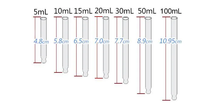 5ml10ml15ml20ml30ml50ml100ml пустая прозрачная стеклянная капельница с стеклянными пипетками