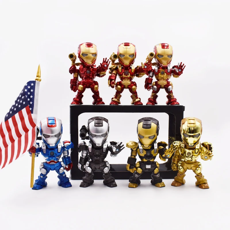 

Infinity War Iron Man Tony Stark Q Version Robert Downey Jr Captain America PVC Action Figure Super Hero Collectible Model Toy