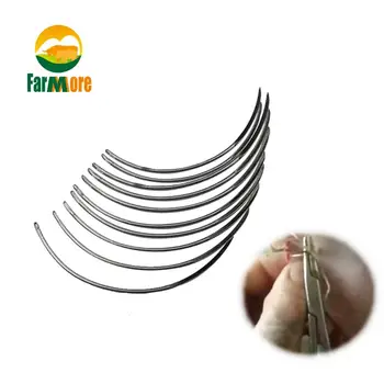 10 Pcs Veterinary Suture Needle Surgical Needle Pig Cattle Sheep Poultry Beast Medical Tool Veterinary Equipment Livestock Tools séguin bernard veterinary surgical oncology