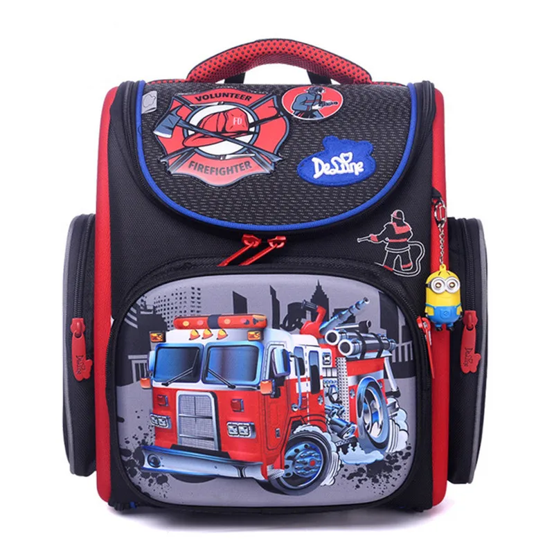 

Russia Style Children School Bags for Boys Cartoon Cars EVA Folded Orthopedic Bag Grade 1-5 Primary School Backpack Portfolio