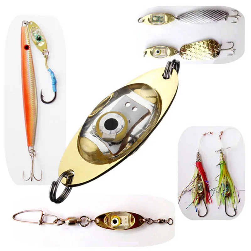

FZCSPEED LED Fish Baits Deep Drop Underwater Eye Shape Fishing Bait Squid Fish Lures Light Flash Lamp 6cm LED Light Fishing Lure