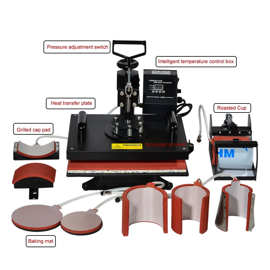 1pcs 8 In 1 Combo font b Heat b font Transfer font b Machine b font