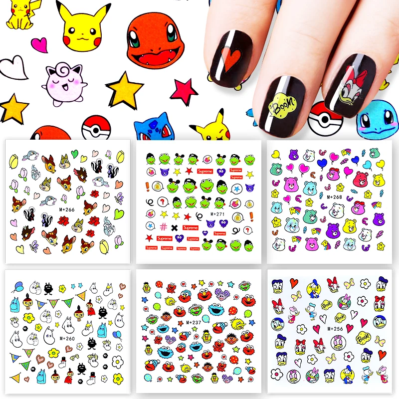 

1 Sheet 31 Styles Optional 2019 New Arrival DIY Nail Sticker Water Transfer Cartoon Design Tips Nail Beauty Manicure Decal