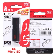 C307 супер скорость 5 Гбит/с USB 3,0 SD микро-sd SDXC TF кардридер адаптер для sd-карты MicroSD TF карта SDXC Micro SDHC до 128 ГБ