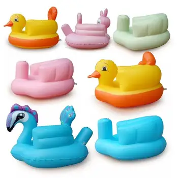 

Multifunctional Baby Children Inflatable Bathroom Sofa PVC Inflatable Seat Learn Dinner Chair Portable Bath Stool For Babies