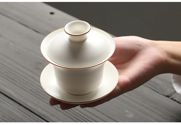 150 мл дзен японский стиль Gaiwan чайный набор кунг-фу бутик ручной работы белый фарфор мастер чашка керамика чайник креативный домашний декор