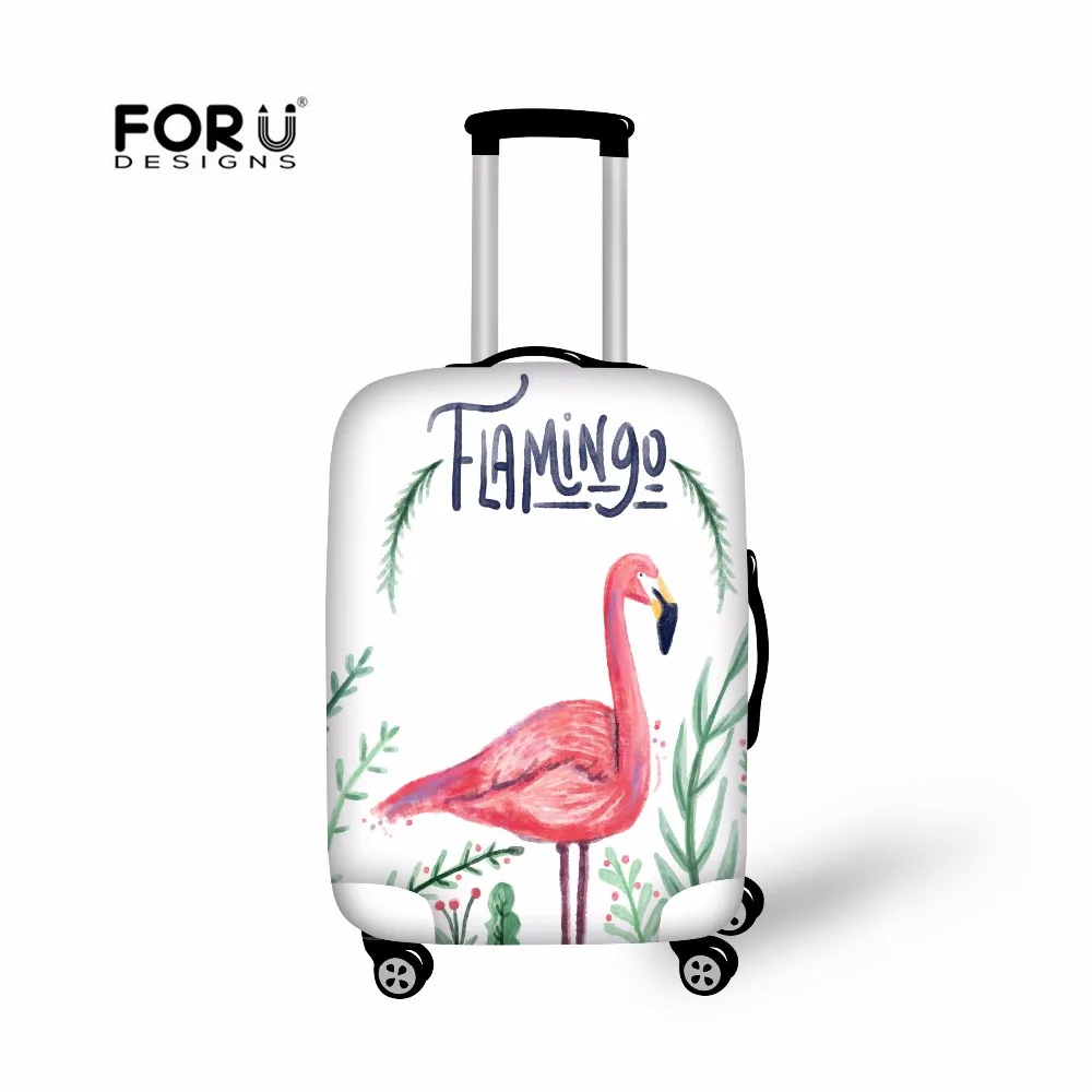 

FORUDESIGNS Pink Flamingo Print Luggage Protective Cover For Travel Suitcase Trunk Animal Elastic Fresh Cover Travel Accessories