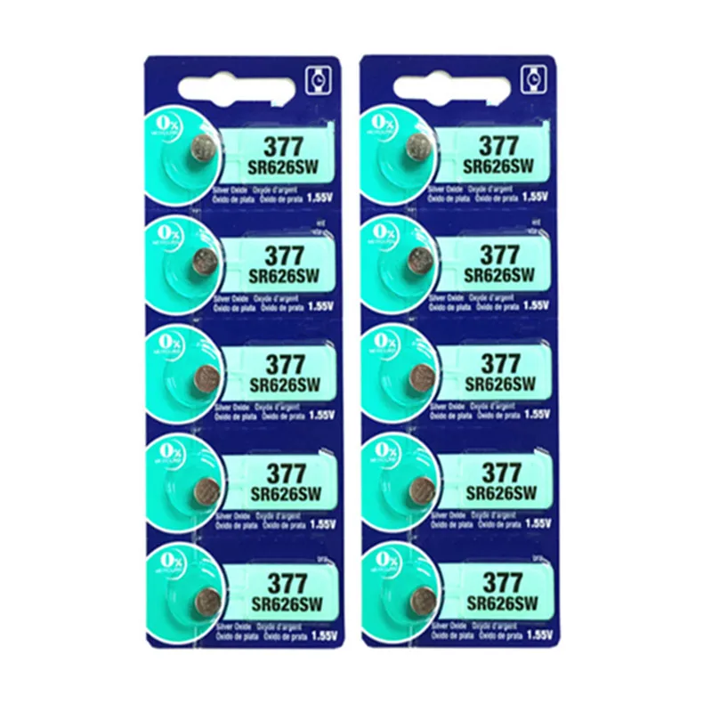 

10pcs 100% Original 377 SR626SW 626 SR626 V377 AG4 Watch Battery Button Coin Cell MADE IN JAPAN