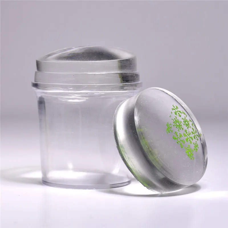 

BeautyBigBang 4cm Nail Art Clear Jelly Stamper Marshmallow for Nail Polish Print Tools Soft Silicon Nail Template Plate Stamper