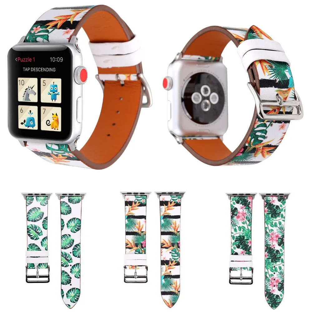 Ремешок из натуральной кожи для Apple Watch Series 3 iWatch 1/2/3 | Наручные часы