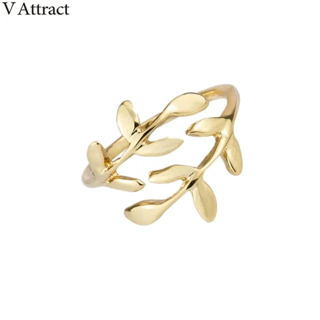 V Attract Vintage Rose Gold Bague Femme 2018 Bridesmaid Gift Silver Double Leaf V Attract Vintage Rose Gold Bague Femme 2018 Bridesmaid Gift Silver Double Leaf