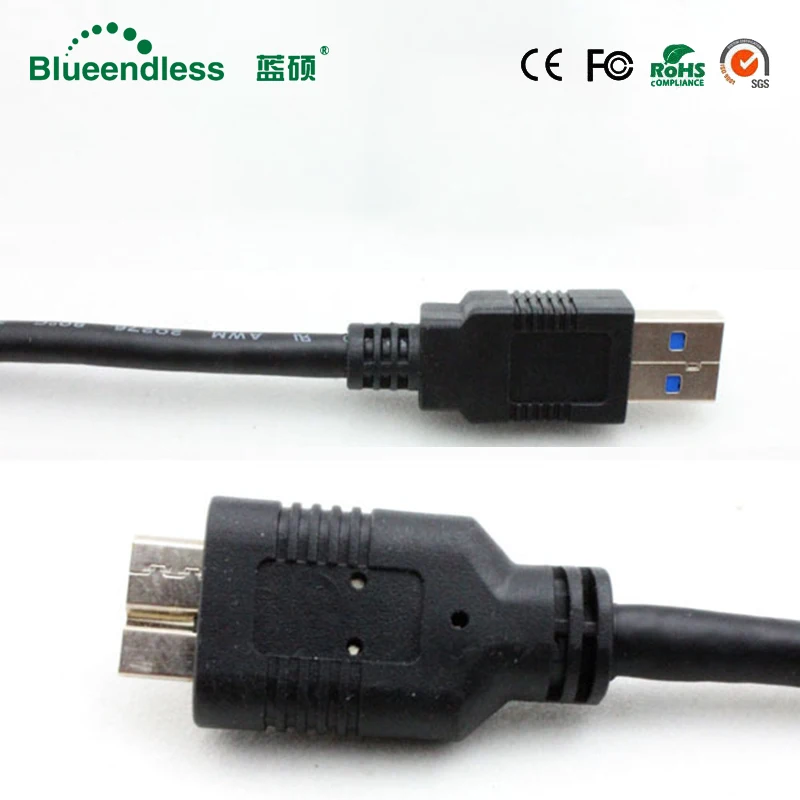 Кабель удлинитель USB 3 0 A Micro B 50 см usb кабель передачи данных для беспроводных