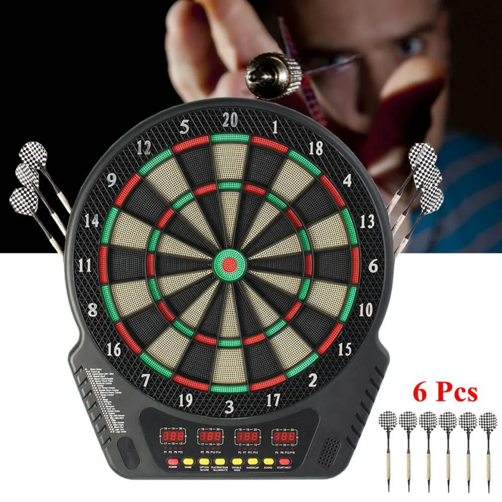 Новый 18 дюймовый электронный дротик + 6 шт. дротиков безопасная игра для