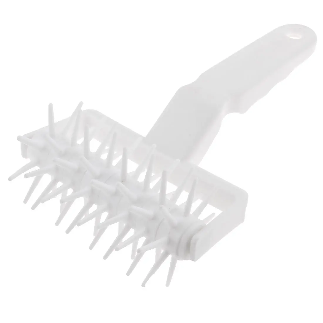 

PHFU White Plastic 64 Spikes Pastry Dough Roller Docker 7.8" Long