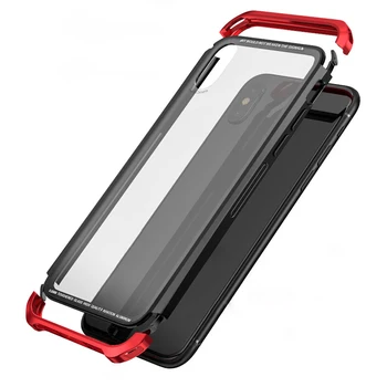 

Luxury Clear Transparent Phone Case For Apple iPhone X Bumper 7 8 Plus coque Glass Back Cover For iPhone 10 X Case iPhoneX