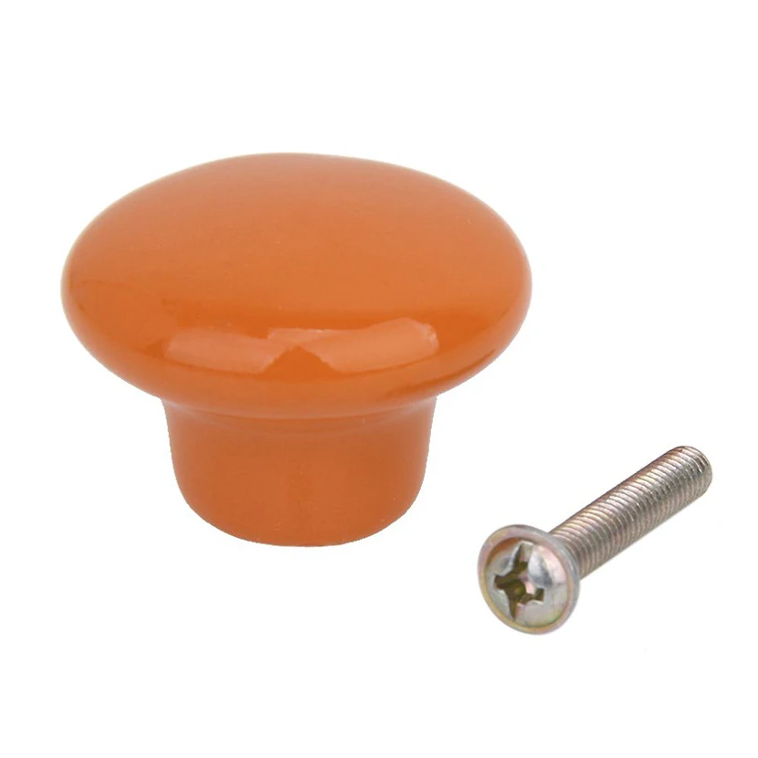 5 x Round Ceramic Kitchen Cabinet Handles Pull Buttons ...