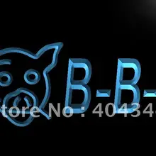 LB499-барбекю СВИНЬЯ Дисплей Кафе Ресторан светодиодный неоновый свет знак домашнего декора ремесла