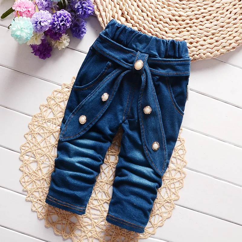  IENENS 0-3Y Girls Slim Jeans Thin Soft Jean Toddler Infant Girl's Denim Trousers Kids Baby Children