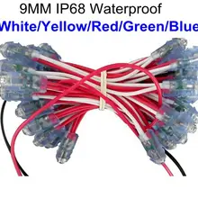 Светодиодный реклама письмо цепи лампы/светодиодный пиксель модуль свет, один Цвет, Диаметр 9 мм, DIP СВЕТОДИОДНЫЙ, Водонепроницаемый, DC5V, 500 шт./лот