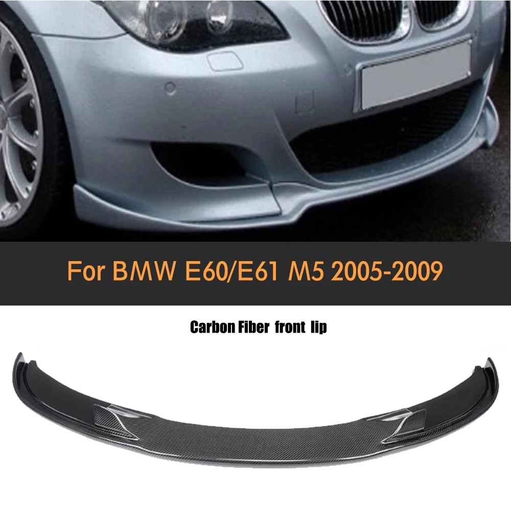

Carbon Fiber Front Bumper Lip Auto car front diffuse Spoiler For BMW E60 M5 Bumper 2005 2006 2007 2008 2009 H Style
