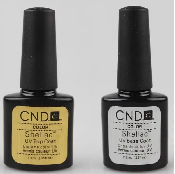 

CND shellac Free shipping HOT SALE New UV Gel Polish Base Coat gel Top Coat .25oz/7.3ml bonder uv topcoat