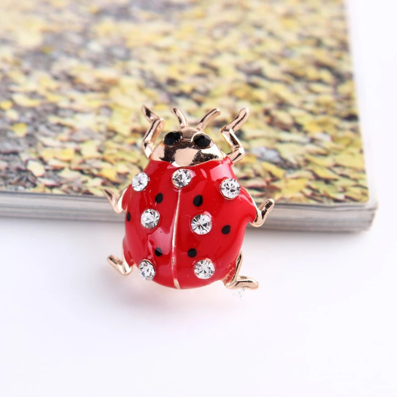 1 шт. женская брошь в форме божьей коровки с кристаллами стразы|jewelry usb|accessories boxjewelry