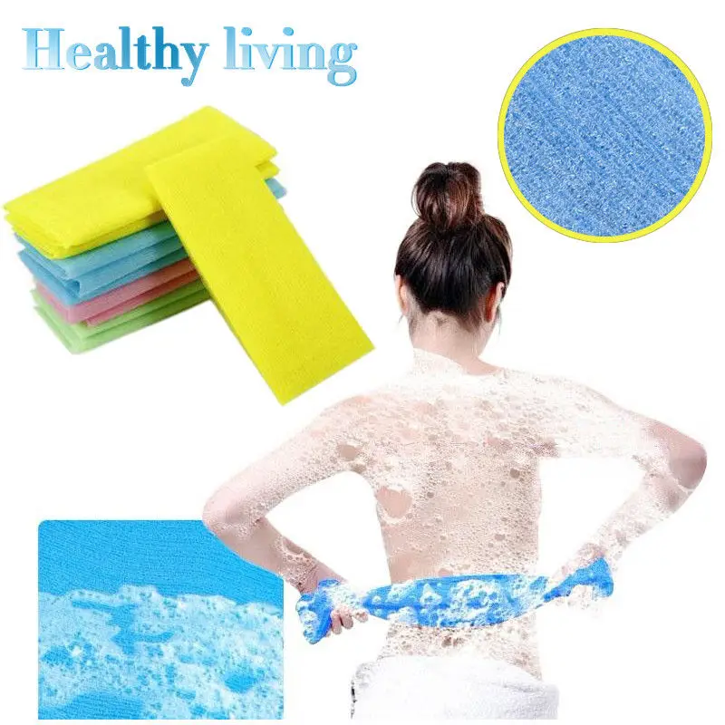 1Pc Quick Dry Soft Bath Towel Nylon Foam Body Washing Exfoliate Puff