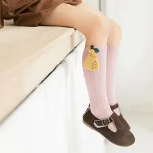 6 цветов, новые брендовые эластичные гольфы для маленьких девочек, мягкие хлопковые теплые носки для зимы От 1 до 8 лет