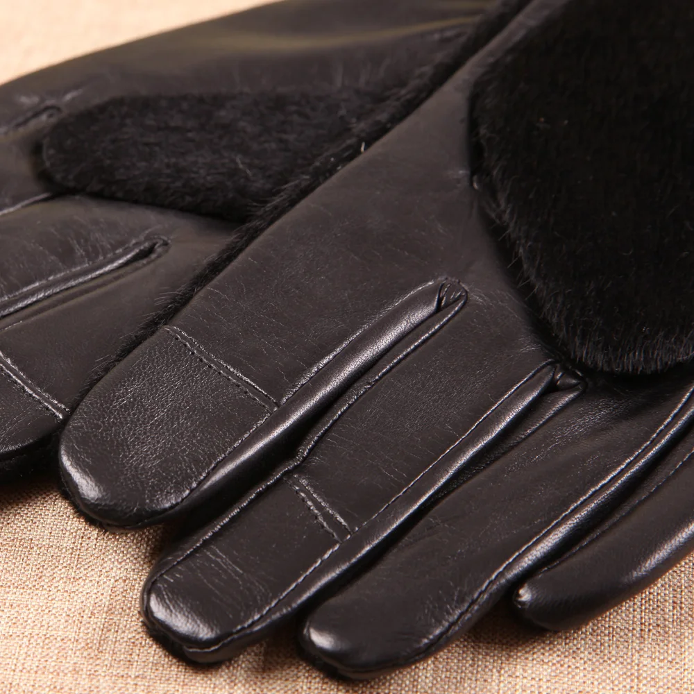 2019 New Black Men's Sheepskin Gloves Male Autumn Winter Thin Velvet Thicken Warm Genuine Leather Men Touch Gloves NEW EM018NQF1 2019 New Black Men's Sheepskin Gloves Male Autumn Winter Thin Velvet Thicken Warm Genuine Leather Men Touch Gloves NEW EM018NQF1
