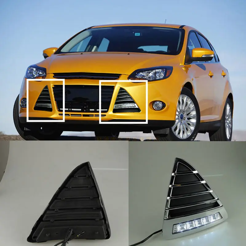

A SET White LED Daytime Running Light DRL Turn Signal For Ford Focus 2012-2014
