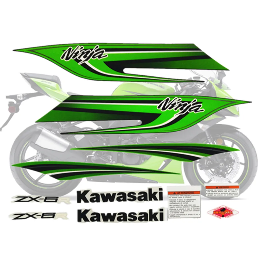 Мотоцикл для Kawasaki NinjaZX6R 09-11 Ninja ZX 6R 2009-2011 ZX6R наклейка полный комплект аппликация Высокое качество наклейка на весь автомобиль