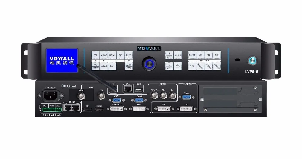 

VDWALL LVP615 with 2pc nova msd300 LED HD processor scaler,also support linsn colorlight dbstar send