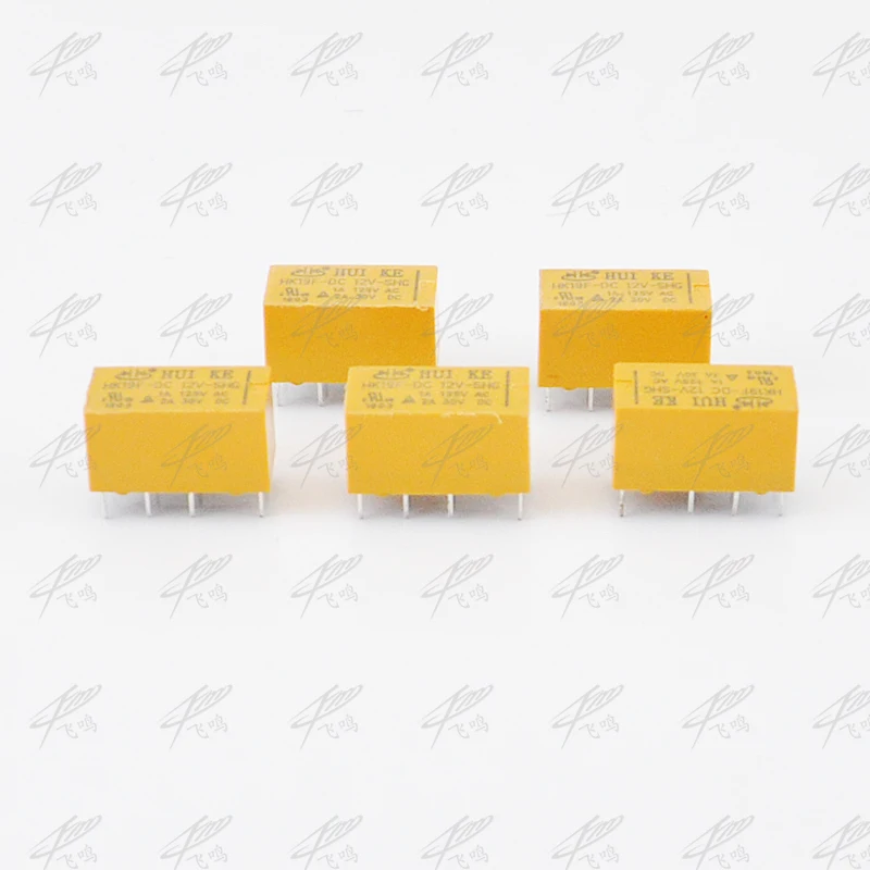 

5pcs/lot 8 Pin Power Relays HK19F DC 12V SHG Coil DPDT Mini Power Relays Set PCB Type