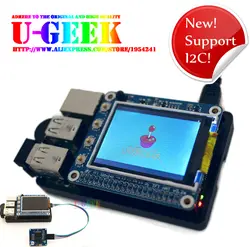 Поддержка I2C! UGEEK оригинальный дизайн! 2,2 дюймов ЖК дисплей TFT экран с 6 Кнопка и ИК дисплей для Raspberry Pi 3 model b 2B 3A + Zero 3B