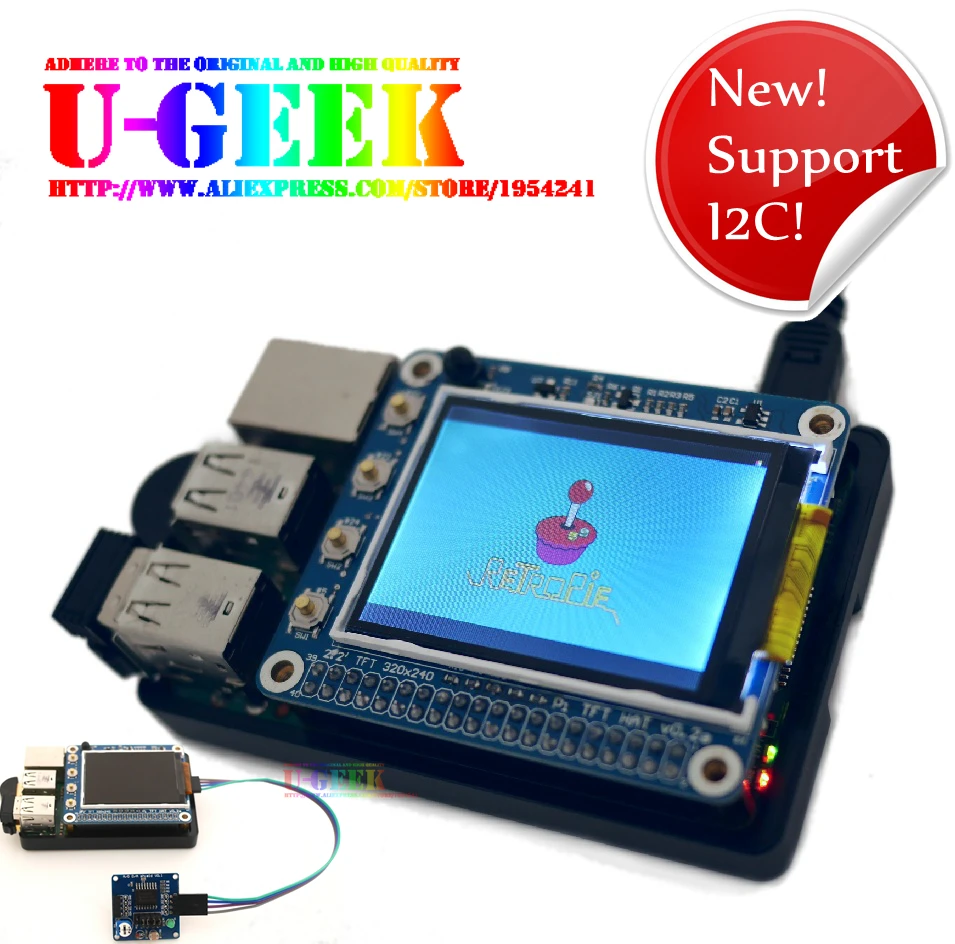raspberry pi lcd display i2c in stock