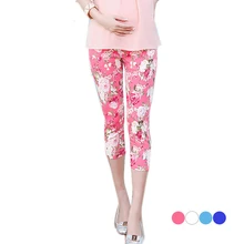 Fashion floral pattern trousers for pregnant women summer clothes