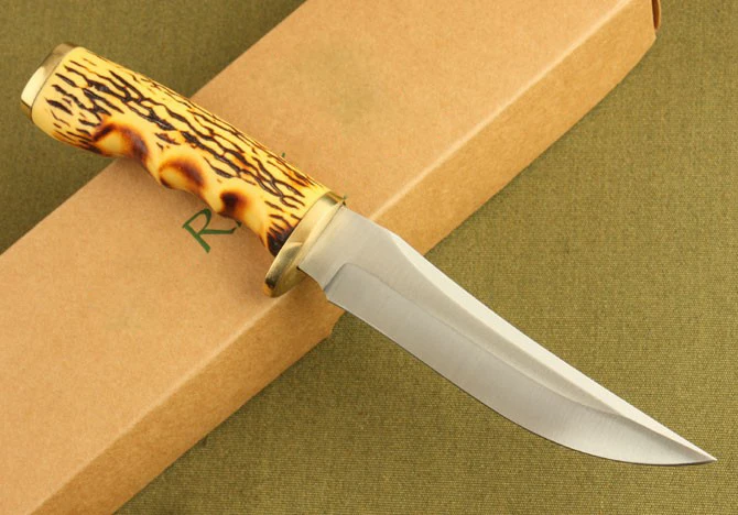 LCM66 Hunting Knife,440 Blade Bone Handle Sanding Survival Knife,Camping Fixed Knife Camping survival knife Elk Ridge LCM66 Hunting Knife,440 Blade Bone Handle Sanding Survival Knife,Camping Fixed Knife Camping survival knife Elk Ridge
